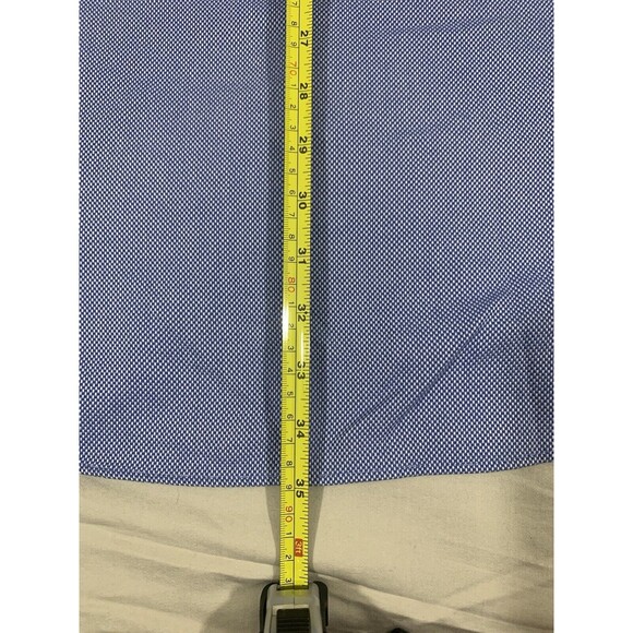 Peter Millar Shirt Mens XXL Blue White Button Up Long Sleeve Nanoluxe Easycare - Picture 6 of 6